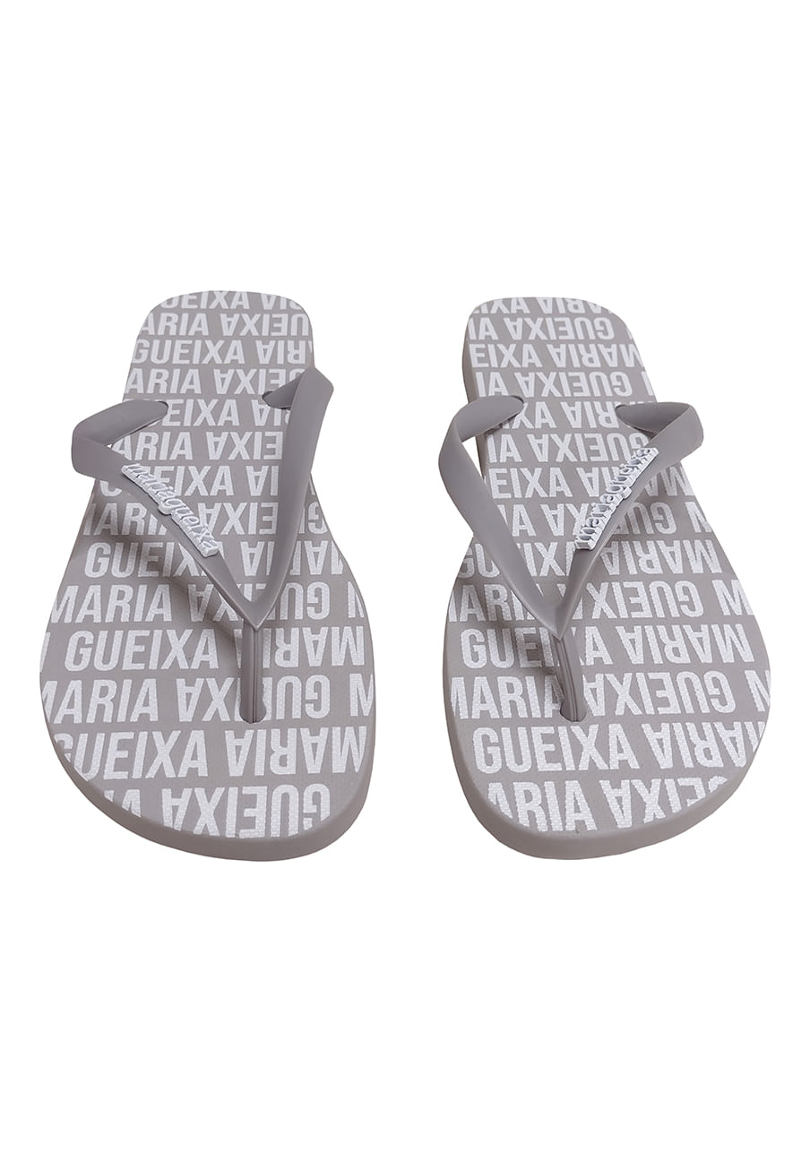 Chinelo flip-flop tira metal – Prata