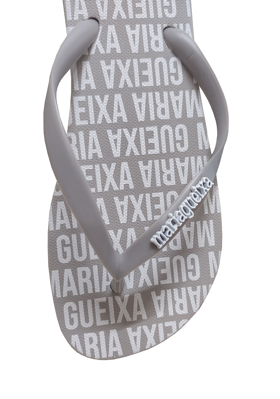 Chinelo flip-flop tira metal – Prata