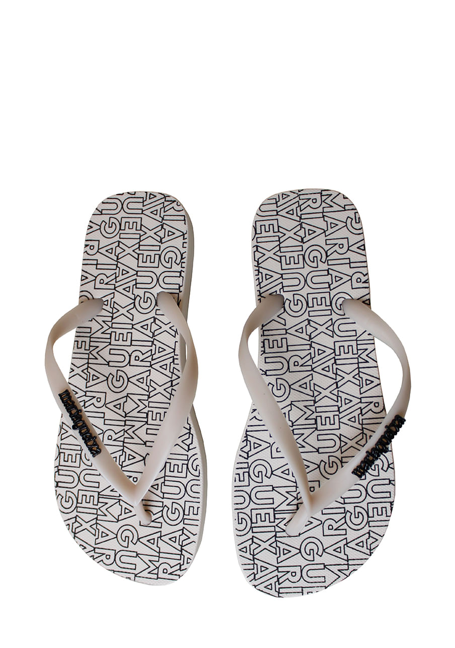 Chinelo flip-flop – Script light bege
