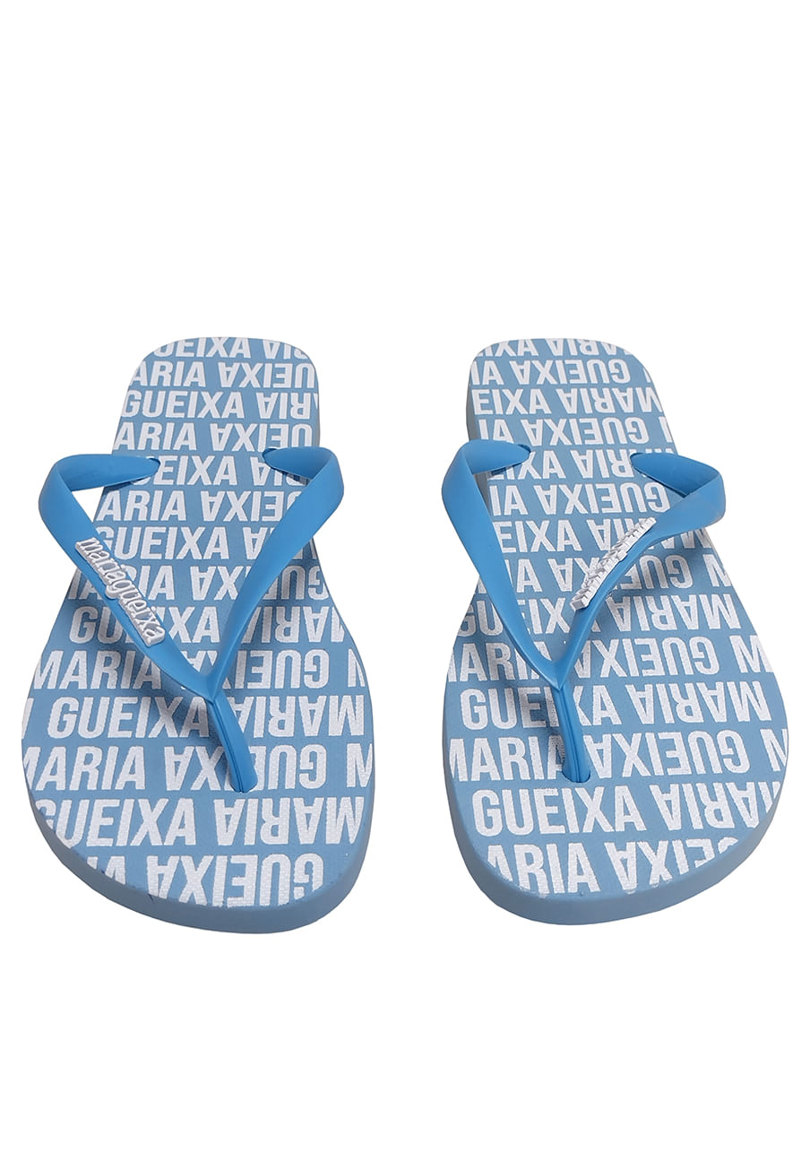 Chinelo flip-flop tira metal – Azul
