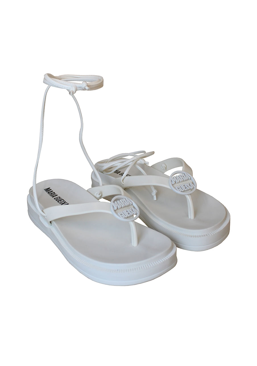 Sandalia redonda tira removivel – Branco