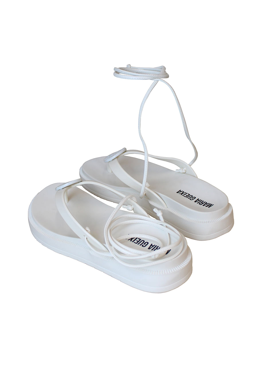 Sandalia redonda tira removivel – Branco