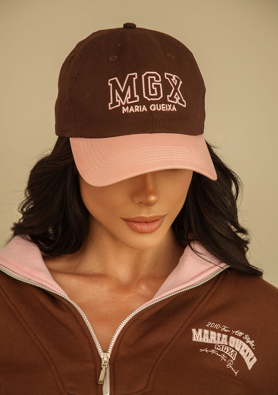 Boné dad hat – Marrom com rosa