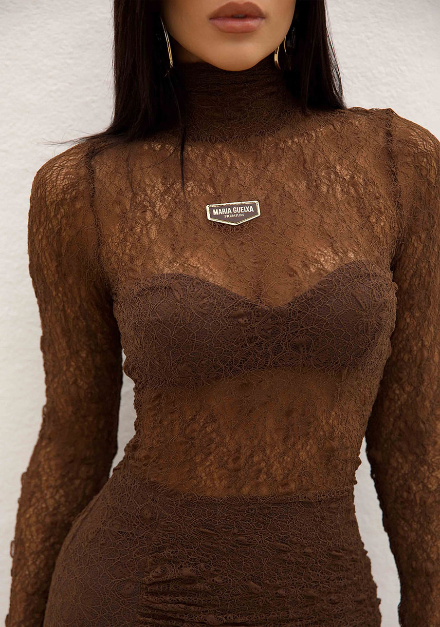 Vestido renda + top