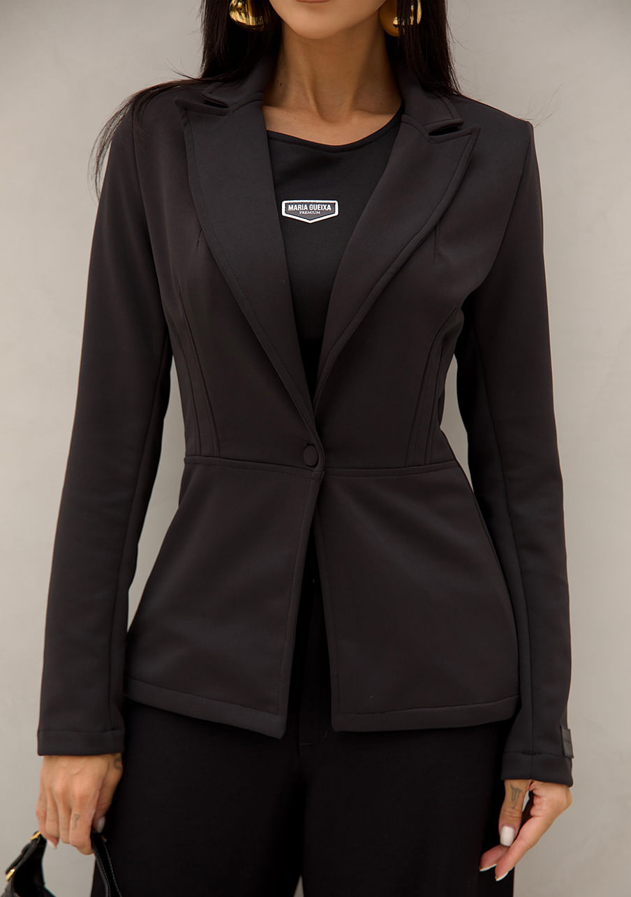 Blazer elastic acinturado