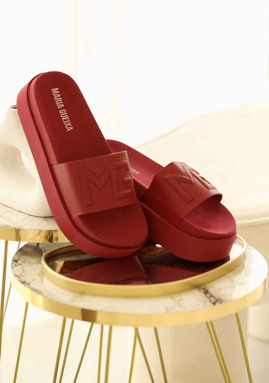 Chinelo slide – Bordo