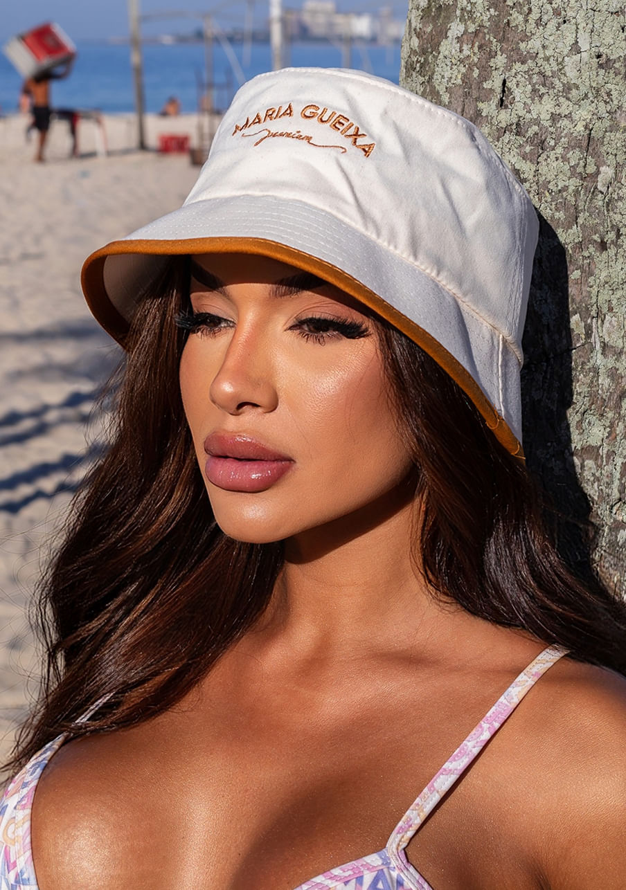 Chapéu bucket bordado – Cru