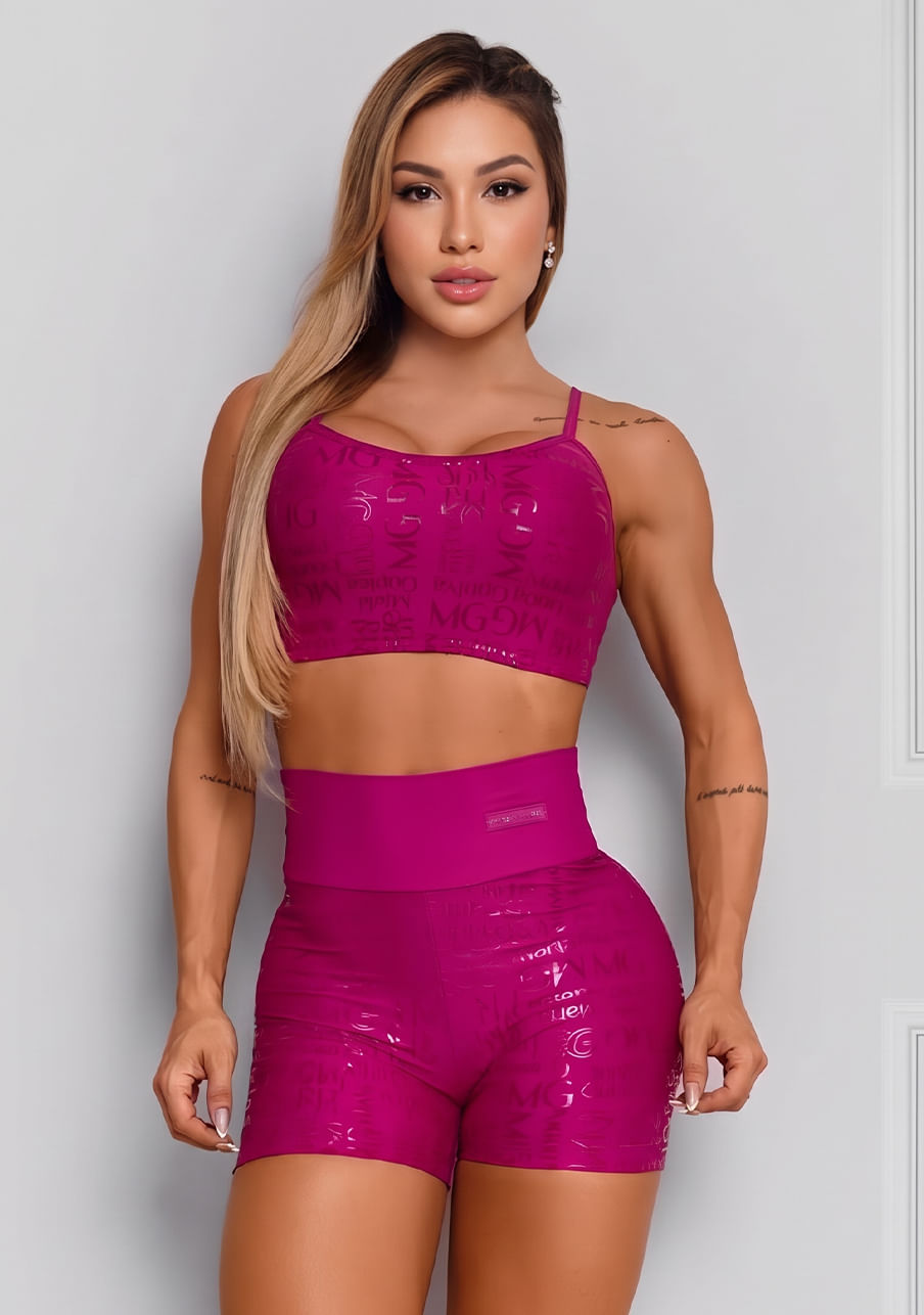 Conjunto top + short bojo colors – Preto